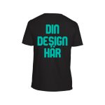 Gildan GI6400 Svart T shirt m. rundad hals back