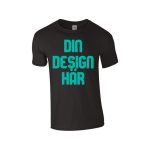 Gildan GI6400 Svart T shirt m. rundad hals front