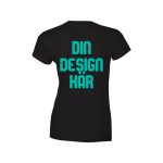Gildan GI6400L Svart T shirt m. rundad hals back