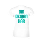 Gildan GI6400L Vit T shirt m. rundad hals back
