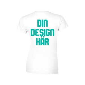 Gildan GI6400L Vit T shirt m. rundad hals back