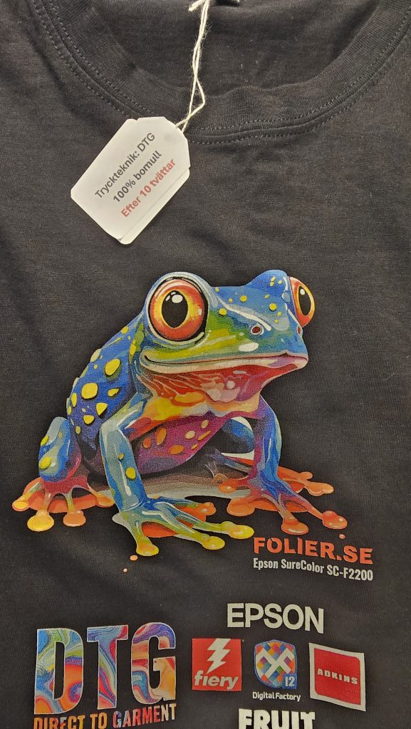 DTG 100 bomull 10st tvättar svart plagg