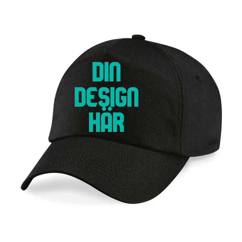 Beechfield Ultimate 5 Panel Cap Svart Beechfield Ultimate 5 Panel Cap Svart